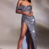 Ladivine Prom Ladivine CD260 Off Shoulder Sequin Prom Dress -Outlet Prom Dresses Store CD260 Ladivine Prom Dress S23 470x705