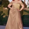 Ladivine Prom Ladivine CD878C Off Shoulder Draped Plus Size Gown 1 Ladivine Prom Ladivine CD878C Off Shoulder Draped Plus Size Gown -Outlet Prom Dresses Store CD878C Ladivine Prom Dress S23 470x705