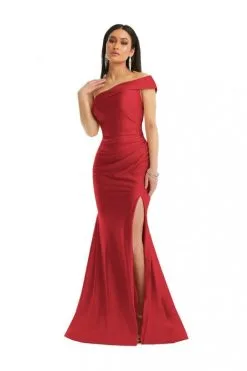 Cynthia & Sahar Cynthia And Sahar CS107 One Shoulder High Slit Gown