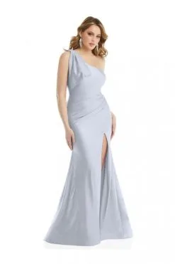 Cynthia & Sahar Cynthia And Sahar CS108 Cascading Bow One Shoulder Gown