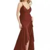 Cynthia & Sahar Cynthia And Sahar CS111 Ruffle High Low Bridesmaid Dress -Outlet Prom Dresses Store CS111 Cynthia and Sahar Bridesmaid Dress F22 470x705