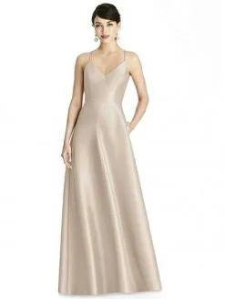 Alfred Sung D750 Spaghetti Strap A-Line Bridesmaid Dress