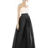 Alfred Sung D755 Sophisticated 2 Tone Bridesmaid Dress