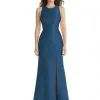 Alfred Sung D824 High Slit Bridesmaid Dress -Outlet Prom Dresses Store D824 Alfred Sung Bridesmaid Dress S22 529x705