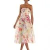 Alfred Sung D834FP Floral Midi Bridesmaid Dress -Outlet Prom Dresses Store D834FP Alfred Sung Bridesmaid Dress S22 529x705