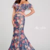 Ellie Wilde By Mon Cheri Ellie Wilde EW120099 Off Shoulder 2 Piece Floral Gown -Outlet Prom Dresses Store EW120099 Ellie Wilde by Mon Cheri Prom Dress S20 470x705