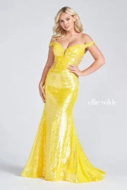 Ellie Wilde By Mon Cheri Ellie Wilde EW122029 Off Shoulder Mermaid Dress