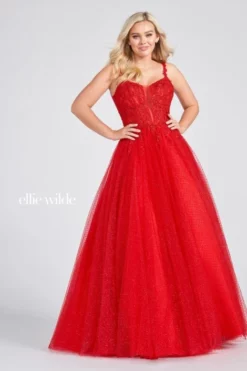 Ellie Wilde By Mon Cheri Ellie Wilde EW122049 Embroidered Lace Ball Gown