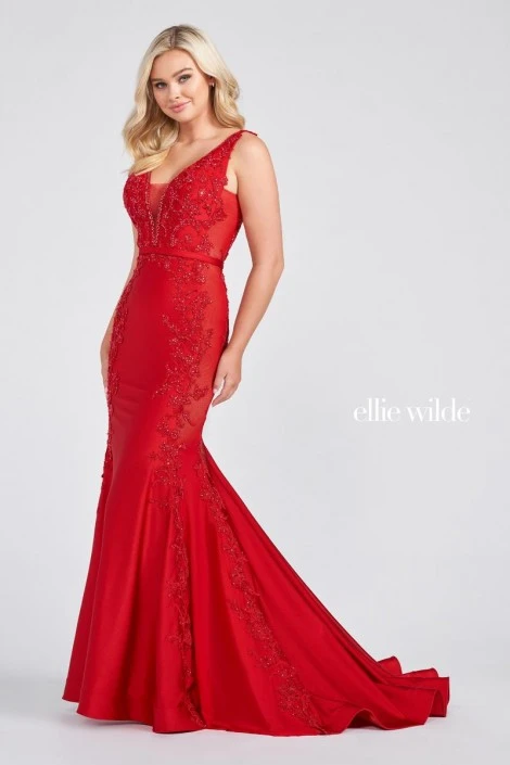 Ellie Wilde By Mon Cheri Ellie Wilde EW122075 Backless Mermaid Prom Dress 3 Ellie Wilde By Mon Cheri Ellie Wilde EW122075 Backless Mermaid Prom Dress