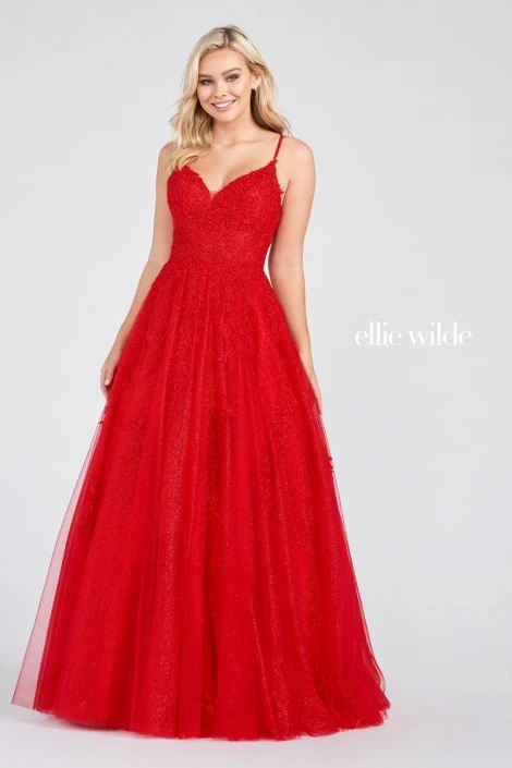 Ellie Wilde By Mon Cheri Ellie Wilde EW122076 Sparkling Lace Prom Dress 3 Ellie Wilde By Mon Cheri Ellie Wilde EW122076 Sparkling Lace Prom Dress