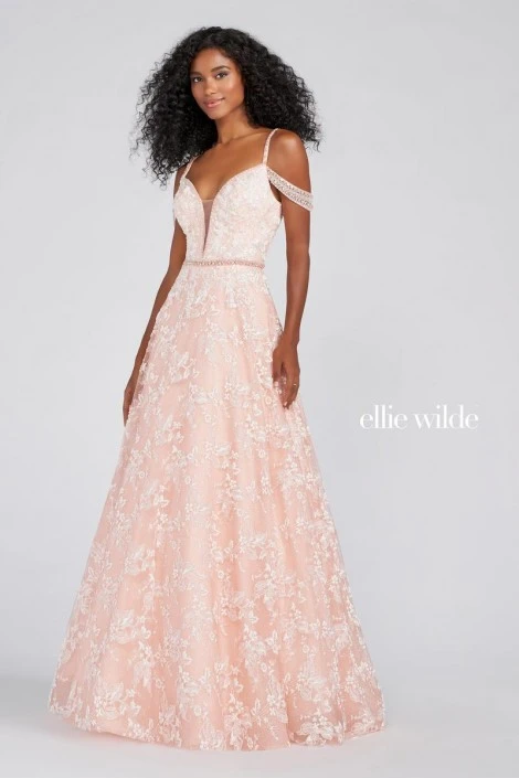 Ellie Wilde By Mon Cheri Ellie Wilde EW122079 Lace Gown With Removable Sleeves 3 Ellie Wilde By Mon Cheri Ellie Wilde EW122079 Lace Gown With Removable Sleeves