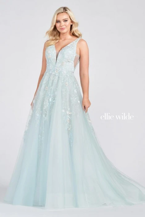 Ellie Wilde By Mon Cheri Ellie Wilde EW122081 Embroidered Prom Gown With Stones 3 Ellie Wilde By Mon Cheri Ellie Wilde EW122081 Embroidered Prom Gown With Stones