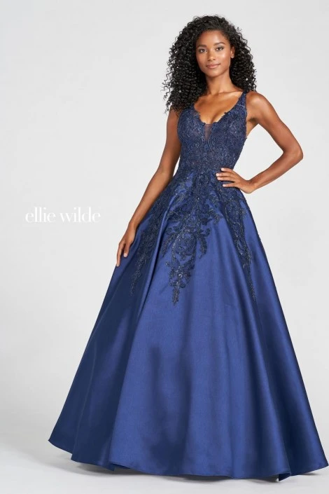 Ellie Wilde By Mon Cheri Ellie Wilde EW122086 Beautiful Brushed Satin Prom Dress 3 Ellie Wilde By Mon Cheri Ellie Wilde EW122086 Beautiful Brushed Satin Prom Dress