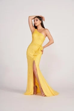 Ellie Wilde By Mon Cheri Ellie Wilde EW34019 One Shoulder Crystal Prom Dress