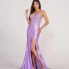 Ellie Wilde By Mon Cheri Ellie Wilde EW34052 Sleek Satin Prom Dress