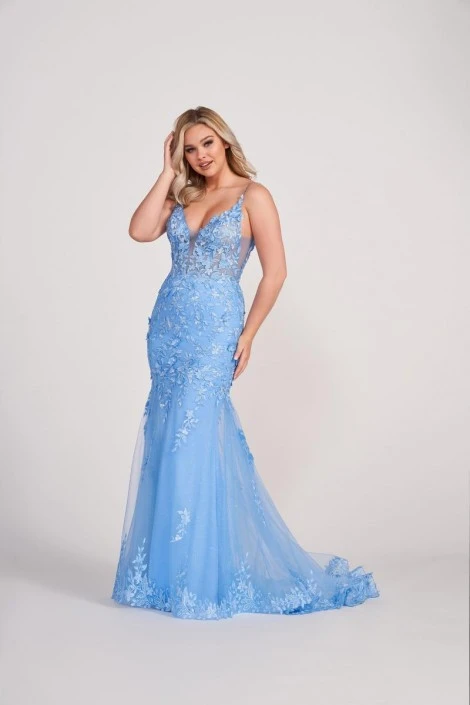 Ellie Wilde By Mon Cheri Ellie Wilde EW34067 Scoop Back Glitter Prom Dress 3 Ellie Wilde By Mon Cheri Ellie Wilde EW34067 Scoop Back Glitter Prom Dress