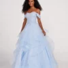 Ellie Wilde By Mon Cheri Ellie Wilde EW34108 Off Shoulder Ruffle Skirt Gown