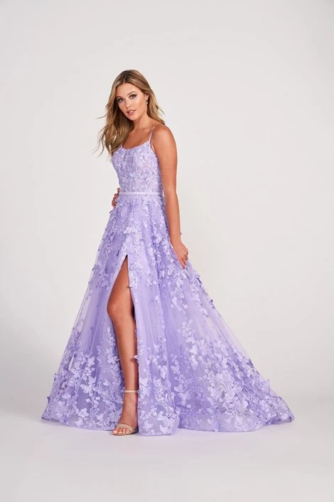 Ellie Wilde By Mon Cheri Ellie Wilde EW34109 Glitter Floral Prom Dress 3 Ellie Wilde By Mon Cheri Ellie Wilde EW34109 Glitter Floral Prom Dress