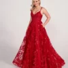 Ellie Wilde By Mon Cheri Ellie Wilde EW34119 Floral Organza Prom Dress -Outlet Prom Dresses Store EW34119 Ellie Wilde by Mon Cheri Prom Dress S23 470x705