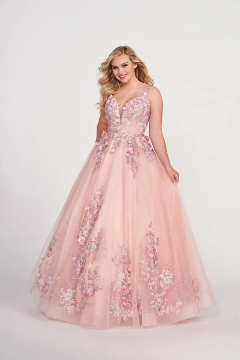 Ellie Wilde By Mon Cheri EW34125 Lace Glitter Ball Gown 3 Ellie Wilde By Mon Cheri EW34125 Lace Glitter Ball Gown