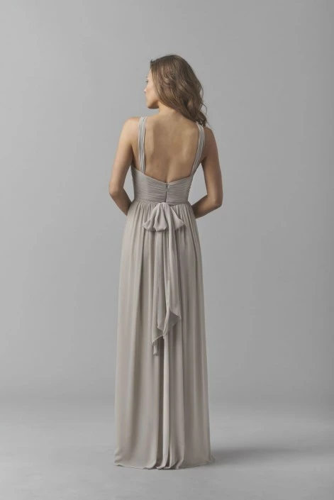 Watters 8543 Halter Chiffon Bridesmaid Gown 4 Watters 8543 Halter Chiffon Bridesmaid Gown - Image 2
