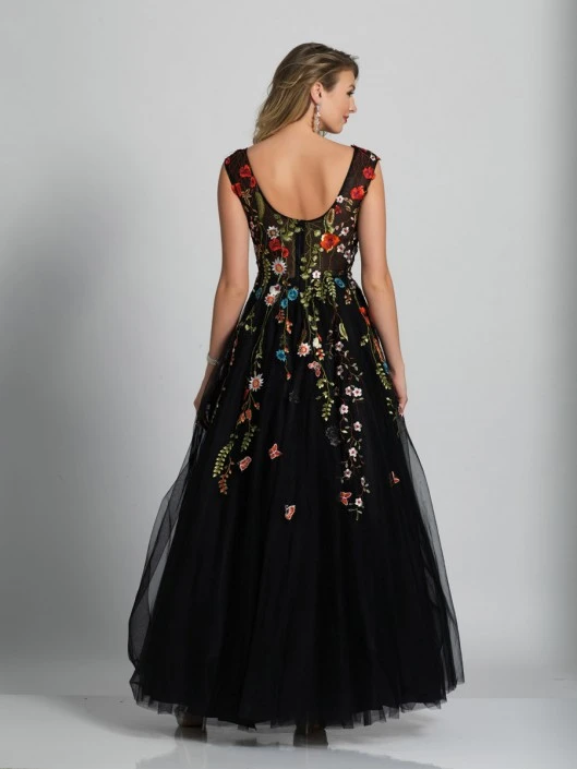 Dave And Johnny A5703 Evening Dress With Flowers 4 Dave And Johnny A5703 Evening Dress With Flowers - Image 2