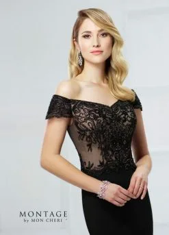 Size 8 Black-Nude Montage By Mon Cheri 217951 MOB Dress 7 Size 8 Black-Nude Montage By Mon Cheri 217951 MOB Dress -Outlet Prom Dresses Store F17 MG 217951 03 507x705