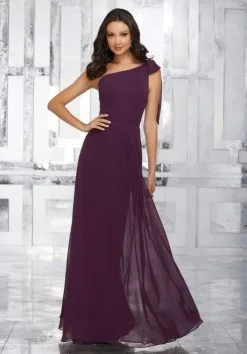 Morilee Madeline Gardner Morilee 21539 One Shoulder Chiffon Bridesmaid Gown -Outlet Prom Dresses Store F17 MLB 21539 04 492x705