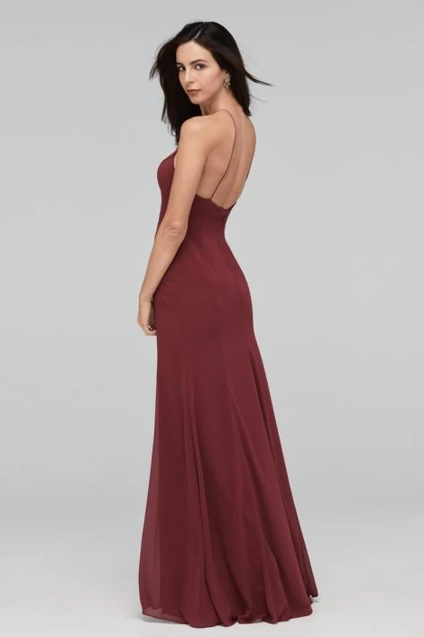 Watters 3505 Whitney Halter Chiffon Bridesmaid Dress 4 Watters 3505 Whitney Halter Chiffon Bridesmaid Dress - Image 2