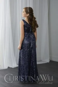 Christina Wu Celebration FG Christina Wu 32708 Sparkling Long Mini Maids Dress -Outlet Prom Dresses Store F18 CWC 32708 02 470x705