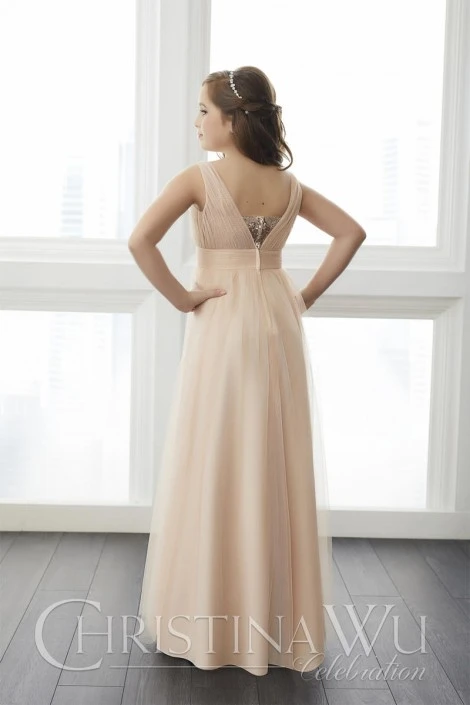 Christina Wu Celebration FG Christina Wu 32728 Mini Maids Gown With Sequins 4 Christina Wu Celebration FG Christina Wu 32728 Mini Maids Gown With Sequins - Image 2