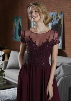 Morilee Madeline Gardner Morilee 21585 Sheer Short Sleeve Bridesmaid Dress 7 Morilee Madeline Gardner Morilee 21585 Sheer Short Sleeve Bridesmaid Dress -Outlet Prom Dresses Store F18 MLB 21585 03 492x705