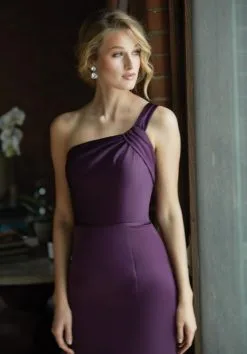 Morilee Madeline Gardner Morilee 21587 One Shoulder Satin Bridesmaid Dress -Outlet Prom Dresses Store F18 MLB 21587 04 492x705