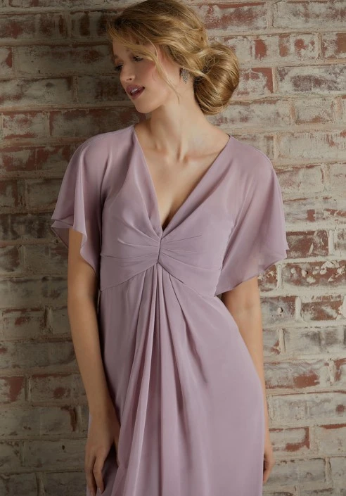Morilee Madeline Gardner Morilee 21594 Draped Sleeve Bridesmaid Dress 5 Morilee Madeline Gardner Morilee 21594 Draped Sleeve Bridesmaid Dress - Image 3