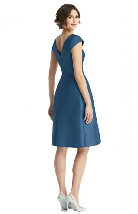 Alfred Sung D766 Short Bridesmaid Dress With Pockets 4 Alfred Sung D766 Short Bridesmaid Dress With Pockets - Image 2