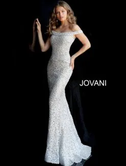 Jovani MOB Jovani 61357 Off Shoulder Fitted Evening Dress -Outlet Prom Dresses Store F19 JV 61357 03 538x705