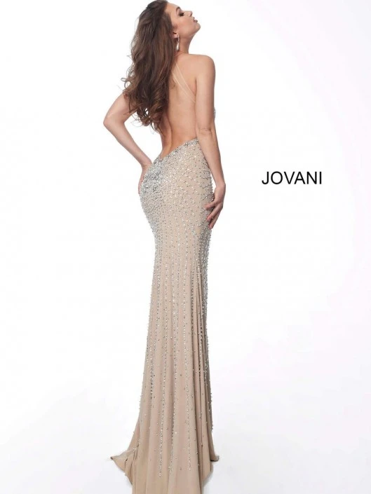 Jovani 63160 Sheer Neck Beaded Evening Dress 4 Jovani 63160 Sheer Neck Beaded Evening Dress - Image 2