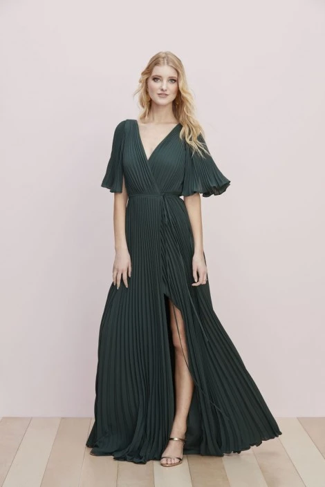 Wtoo By Watters Wtoo Geneva 857 Accordion Wrap Bridesmaid Dress 4 Wtoo By Watters Wtoo Geneva 857 Accordion Wrap Bridesmaid Dress - Image 2