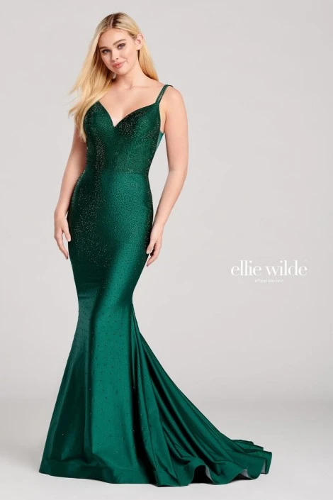 Ellie Wilde By Mon Cheri Ellie Wilde EW22019 Shimmering Stretch Gown 5 Ellie Wilde By Mon Cheri Ellie Wilde EW22019 Shimmering Stretch Gown - Image 3