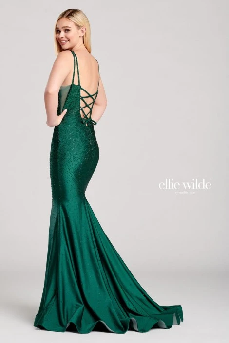 Ellie Wilde By Mon Cheri Ellie Wilde EW22019 Shimmering Stretch Gown 6 Ellie Wilde By Mon Cheri Ellie Wilde EW22019 Shimmering Stretch Gown - Image 4