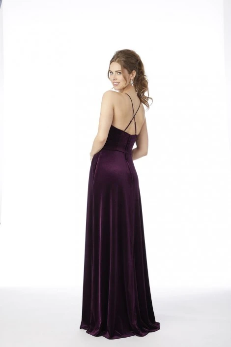 Morilee Madeline Gardner Morilee 21685 Draped Neck Stretch Velvet Bridesmaid Dress 4 Morilee Madeline Gardner Morilee 21685 Draped Neck Stretch Velvet Bridesmaid Dress - Image 2
