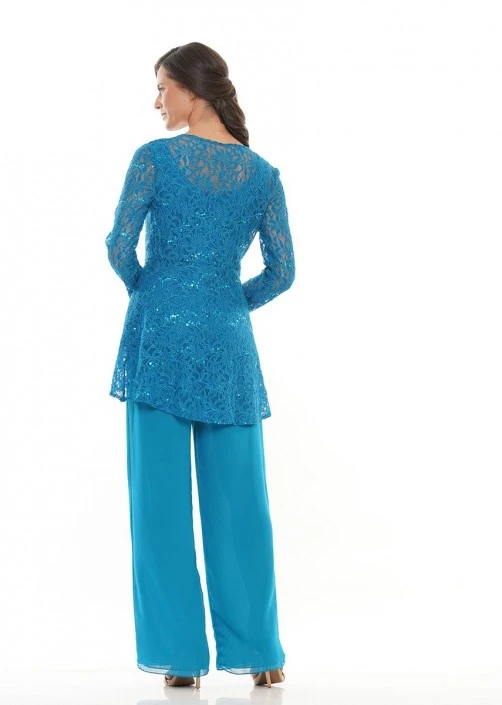 Marsoni By Colors M305 Mothers Lace Chiffon Pant Suit 4 Marsoni By Colors M305 Mothers Lace Chiffon Pant Suit - Image 2