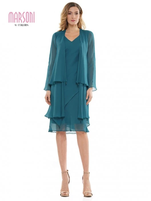 Marsoni By Colors M307 Tiered Guest Of Wedding Dress 7 Marsoni By Colors M307 Tiered Guest Of Wedding Dress - Image 5