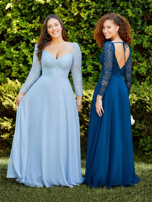 Christina Wu Celebration Christina Wu 22050 Lace Long Sleeve Bridesmaid Dress 4 Christina Wu Celebration Christina Wu 22050 Lace Long Sleeve Bridesmaid Dress - Image 2