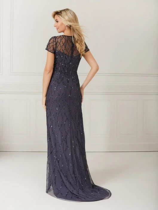 Christina Wu Elegance 17045 Sheer Beaded Mothers Gown 4 Christina Wu Elegance 17045 Sheer Beaded Mothers Gown - Image 2