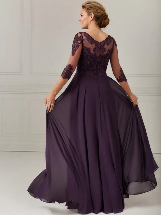 Christina Wu Elegance 17048 Sheer Sleeve Mothers Gown 4 Christina Wu Elegance 17048 Sheer Sleeve Mothers Gown - Image 2