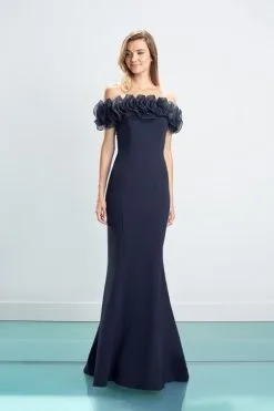 Alexander By Daymor 1461 Ruffle Off Shoulder Gown -Outlet Prom Dresses Store F21 DAY 1461 03 470x705