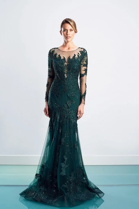 Alexander By Daymor 1474 Sheer Lace Mothers Gown 5 Alexander By Daymor 1474 Sheer Lace Mothers Gown - Image 3