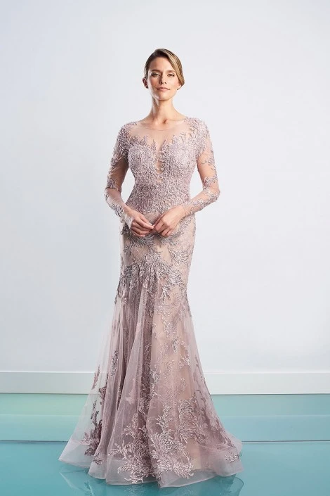 Alexander By Daymor 1474 Sheer Lace Mothers Gown 6 Alexander By Daymor 1474 Sheer Lace Mothers Gown - Image 4