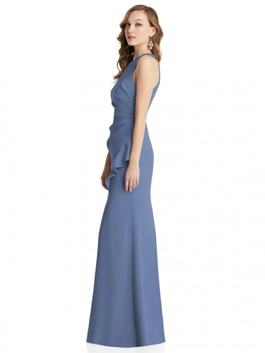 Dessy Collection 3081 Side Ruffle Bridesmaid Gown 5 Dessy Collection 3081 Side Ruffle Bridesmaid Gown - Image 3